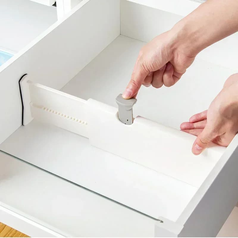 Drawer Divider Organizer — Retractable Plastic Partition
