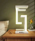 LED Suspending Anti-Gravity Night Light with 10W Wireless Charger Desk Lamp Dimmable Table Light for Bedroom Bedside Decor Light